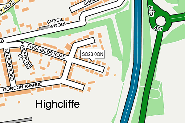 SO23 0QN map - OS OpenMap – Local (Ordnance Survey)