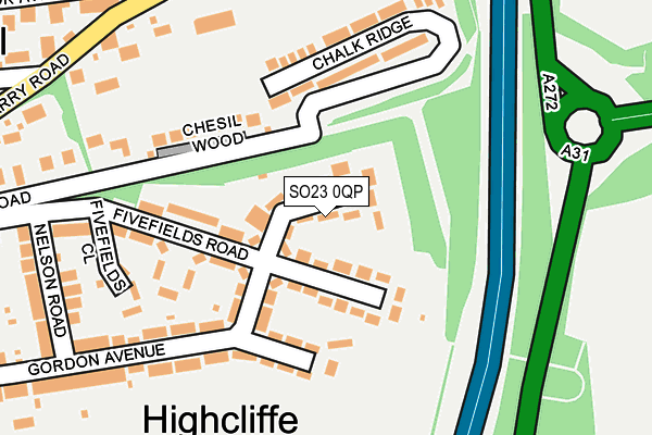 SO23 0QP map - OS OpenMap – Local (Ordnance Survey)