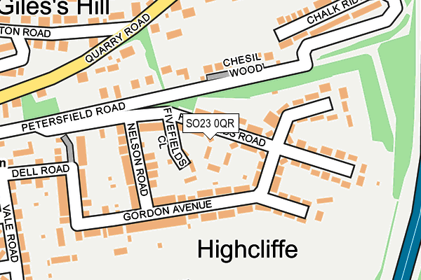 SO23 0QR map - OS OpenMap – Local (Ordnance Survey)