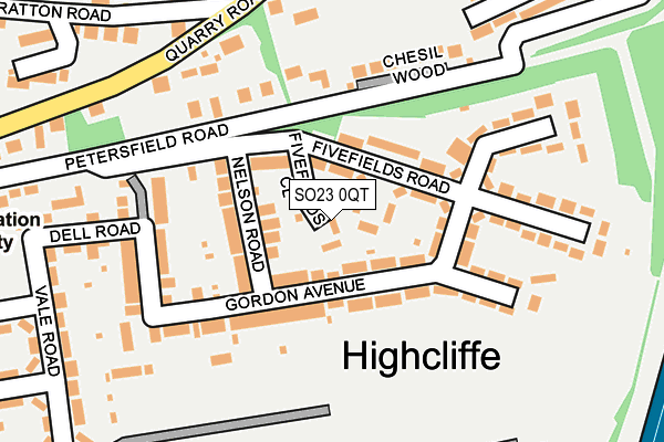 SO23 0QT map - OS OpenMap – Local (Ordnance Survey)