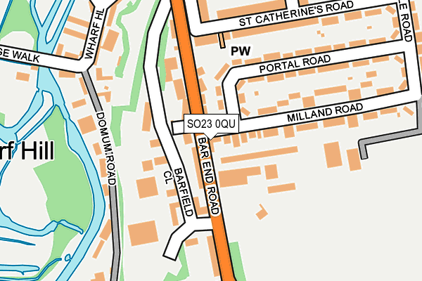 SO23 0QU map - OS OpenMap – Local (Ordnance Survey)