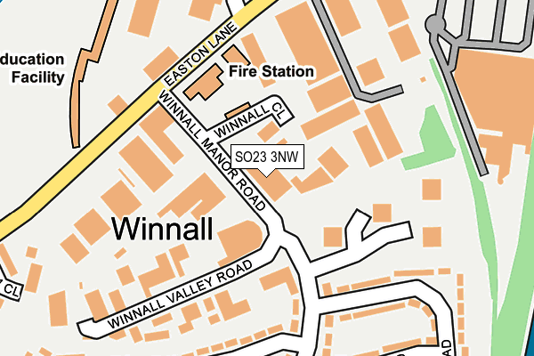 SO23 3NW map - OS OpenMap – Local (Ordnance Survey)