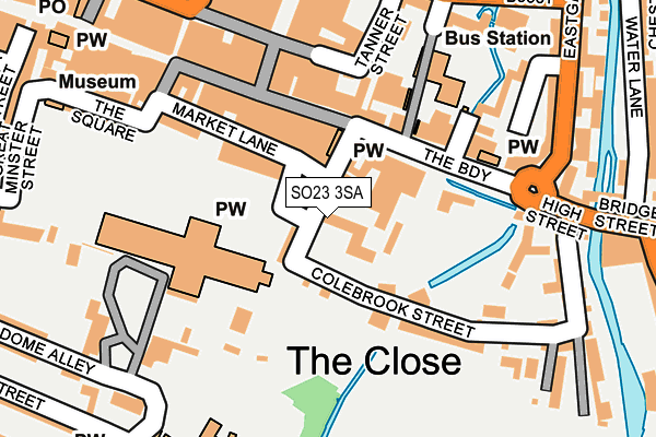 SO23 3SA map - OS OpenMap – Local (Ordnance Survey)