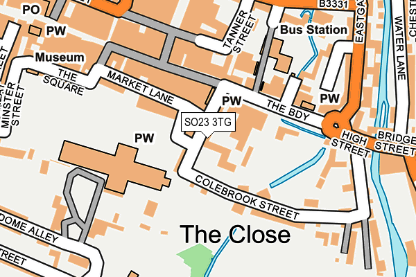 SO23 3TG map - OS OpenMap – Local (Ordnance Survey)