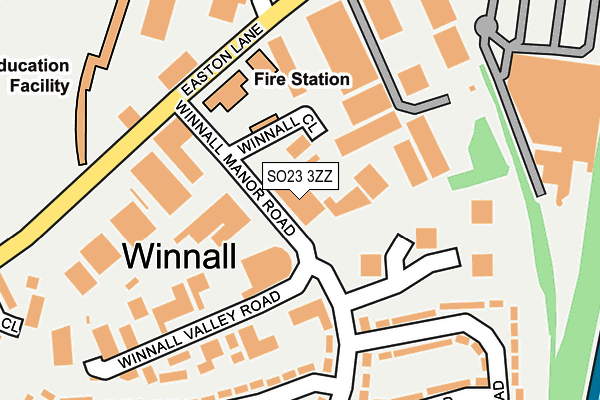 SO23 3ZZ map - OS OpenMap – Local (Ordnance Survey)