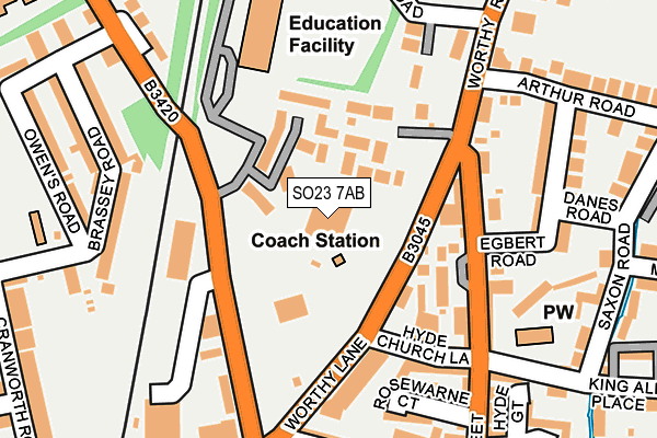 SO23 7AB map - OS OpenMap – Local (Ordnance Survey)