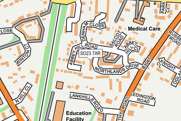 SO23 7AR map - OS OpenMap – Local (Ordnance Survey)