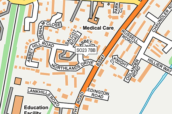 SO23 7BB map - OS OpenMap – Local (Ordnance Survey)