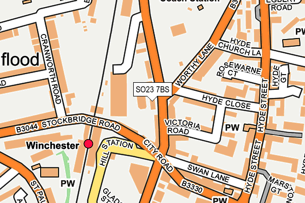 SO23 7BS map - OS OpenMap – Local (Ordnance Survey)