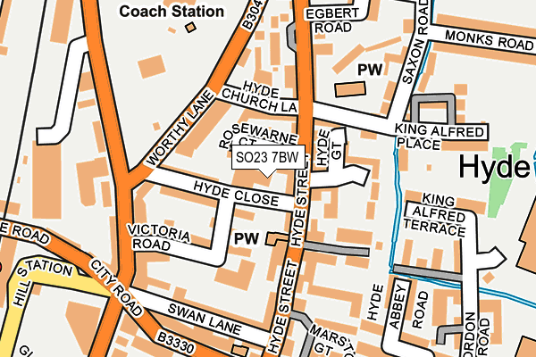 SO23 7BW map - OS OpenMap – Local (Ordnance Survey)