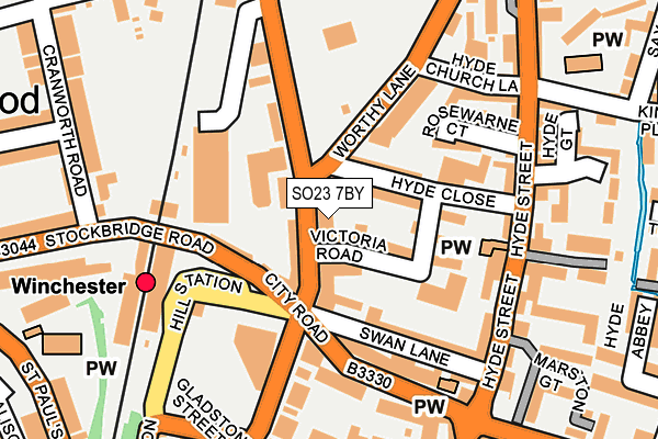 SO23 7BY map - OS OpenMap – Local (Ordnance Survey)