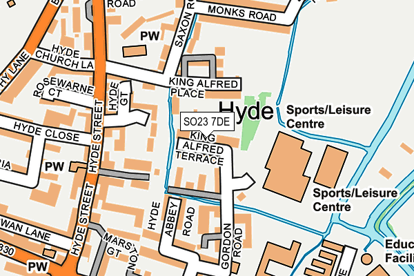 SO23 7DE map - OS OpenMap – Local (Ordnance Survey)