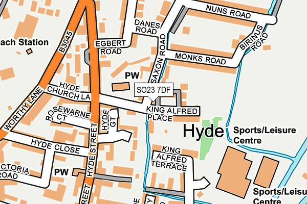 SO23 7DF map - OS OpenMap – Local (Ordnance Survey)