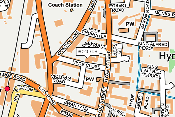 SO23 7DH map - OS OpenMap – Local (Ordnance Survey)