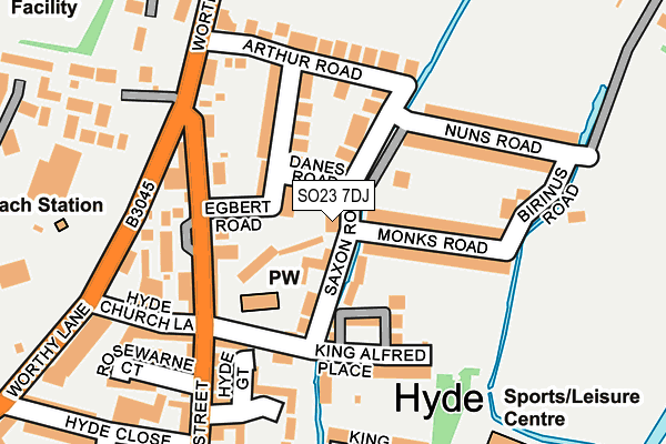 SO23 7DJ map - OS OpenMap – Local (Ordnance Survey)