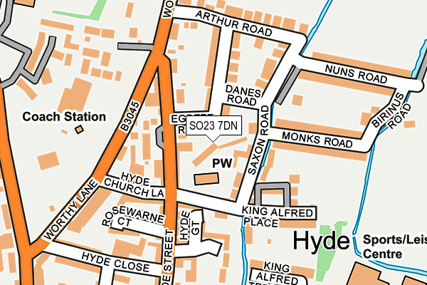 SO23 7DN map - OS OpenMap – Local (Ordnance Survey)