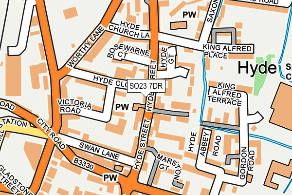 SO23 7DR map - OS OpenMap – Local (Ordnance Survey)