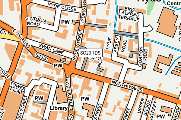 SO23 7DS map - OS OpenMap – Local (Ordnance Survey)