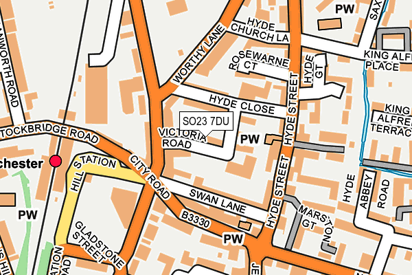 SO23 7DU map - OS OpenMap – Local (Ordnance Survey)