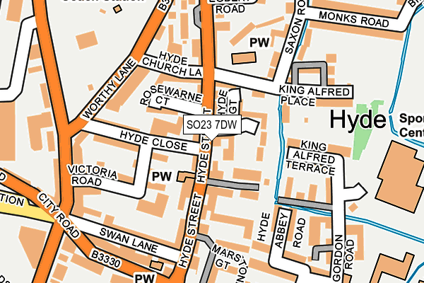 SO23 7DW map - OS OpenMap – Local (Ordnance Survey)