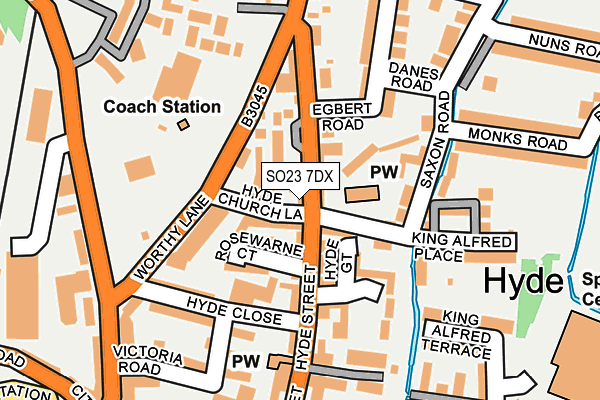 SO23 7DX map - OS OpenMap – Local (Ordnance Survey)