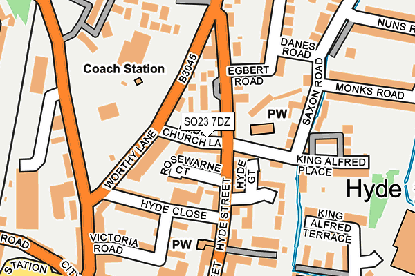 SO23 7DZ map - OS OpenMap – Local (Ordnance Survey)