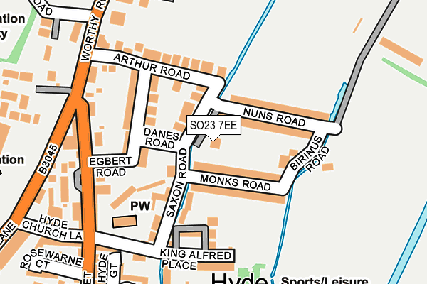 SO23 7EE map - OS OpenMap – Local (Ordnance Survey)