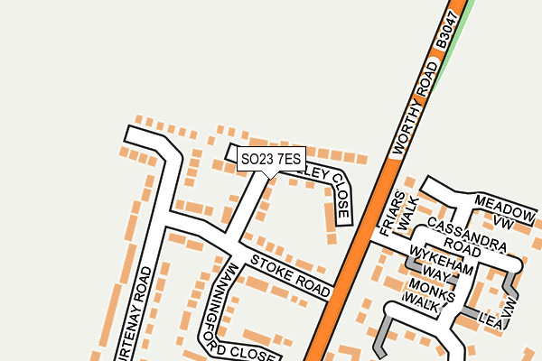 SO23 7ES map - OS OpenMap – Local (Ordnance Survey)