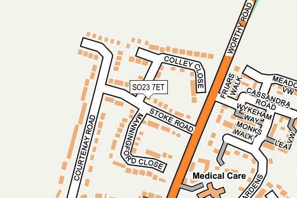 SO23 7ET map - OS OpenMap – Local (Ordnance Survey)