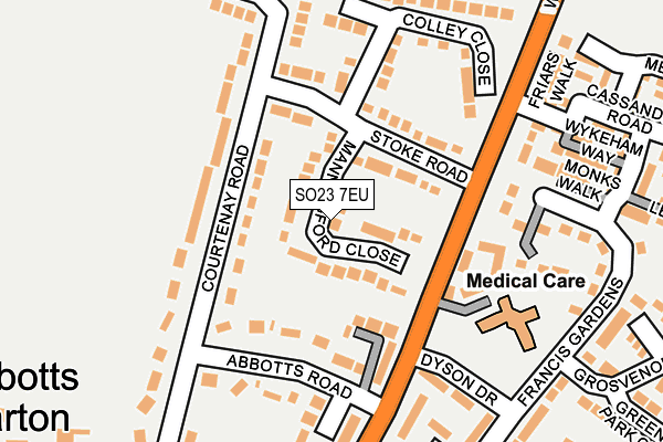 SO23 7EU map - OS OpenMap – Local (Ordnance Survey)