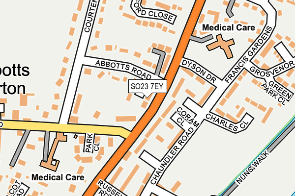 SO23 7EY map - OS OpenMap – Local (Ordnance Survey)