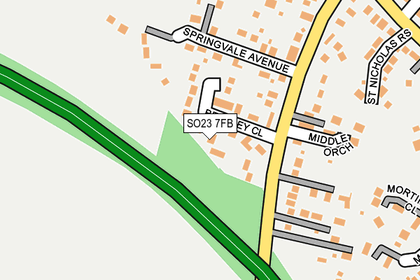 SO23 7FB map - OS OpenMap – Local (Ordnance Survey)