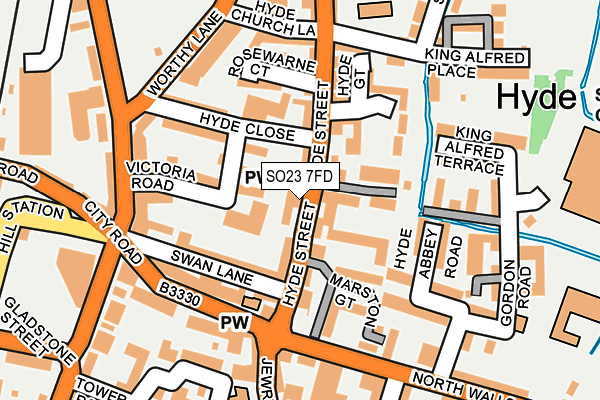 SO23 7FD map - OS OpenMap – Local (Ordnance Survey)