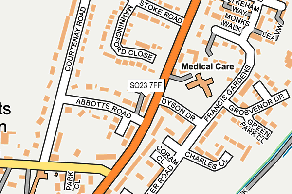 SO23 7FF map - OS OpenMap – Local (Ordnance Survey)