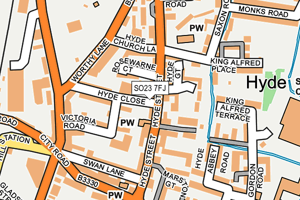 SO23 7FJ map - OS OpenMap – Local (Ordnance Survey)