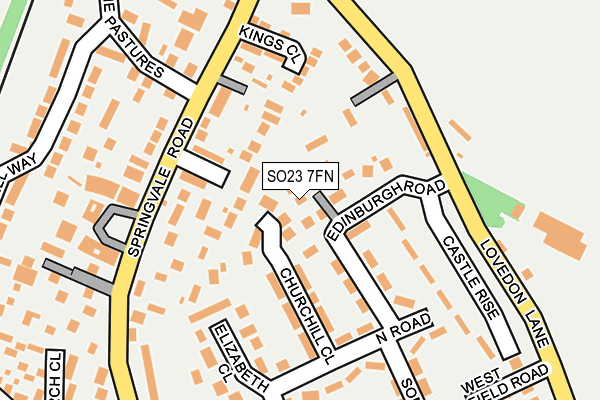 SO23 7FN map - OS OpenMap – Local (Ordnance Survey)