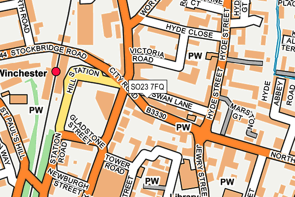 SO23 7FQ map - OS OpenMap – Local (Ordnance Survey)