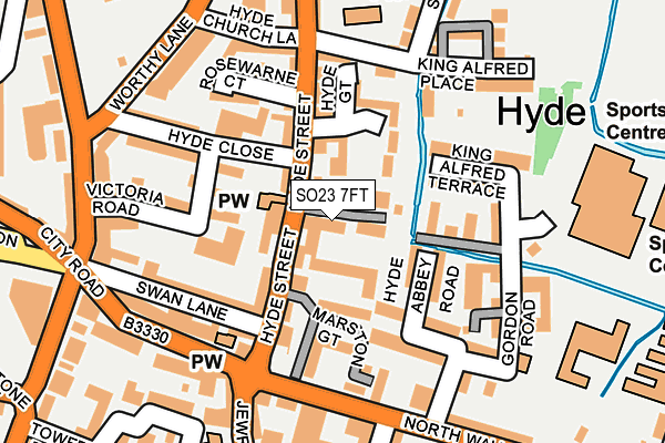 SO23 7FT map - OS OpenMap – Local (Ordnance Survey)