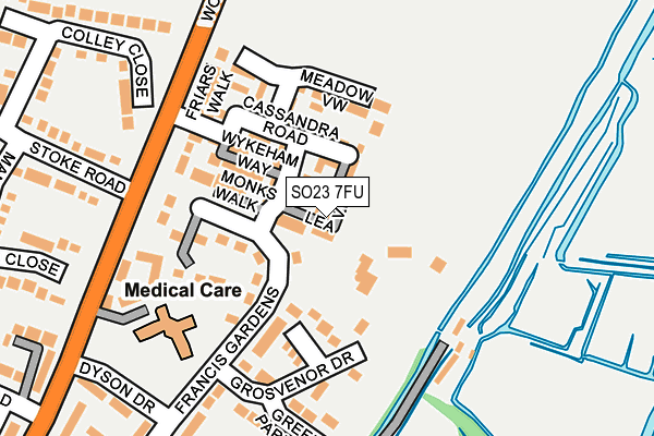 SO23 7FU map - OS OpenMap – Local (Ordnance Survey)