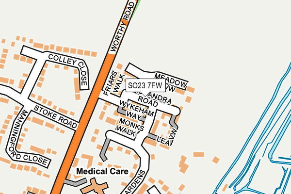 SO23 7FW map - OS OpenMap – Local (Ordnance Survey)