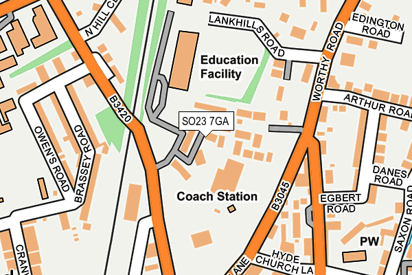 SO23 7GA map - OS OpenMap – Local (Ordnance Survey)