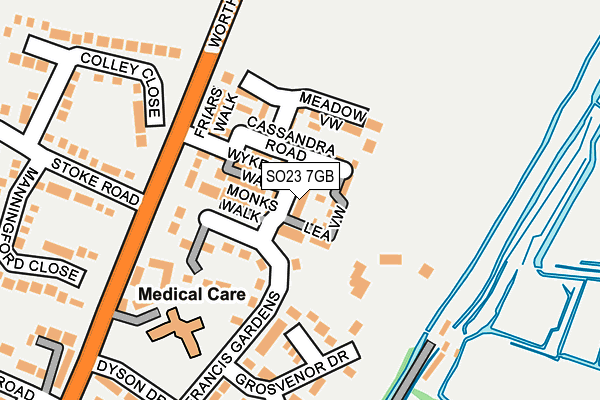 SO23 7GB map - OS OpenMap – Local (Ordnance Survey)