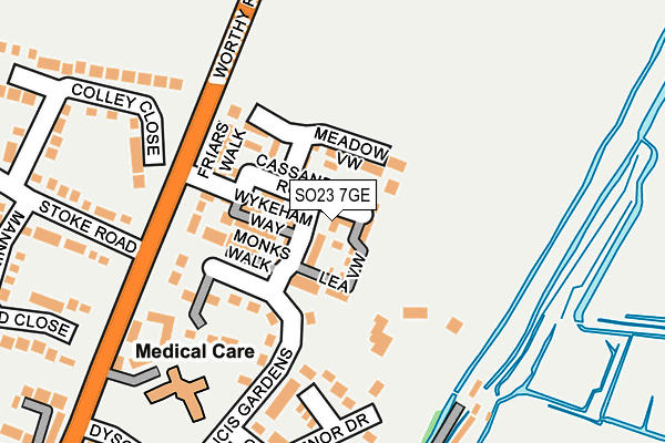 SO23 7GE map - OS OpenMap – Local (Ordnance Survey)