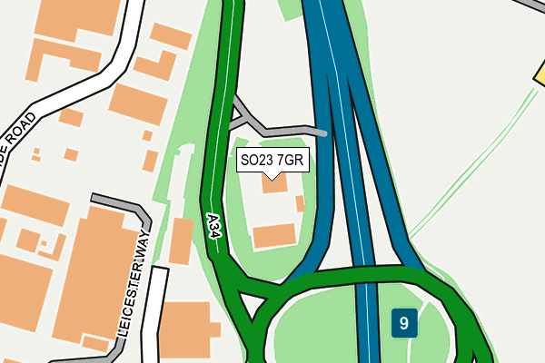 SO23 7GR map - OS OpenMap – Local (Ordnance Survey)