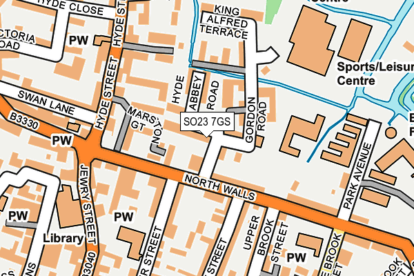 SO23 7GS map - OS OpenMap – Local (Ordnance Survey)