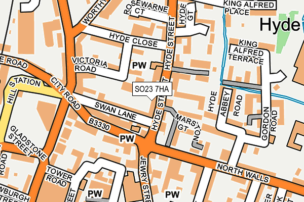 SO23 7HA map - OS OpenMap – Local (Ordnance Survey)