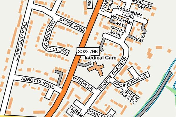 SO23 7HB map - OS OpenMap – Local (Ordnance Survey)