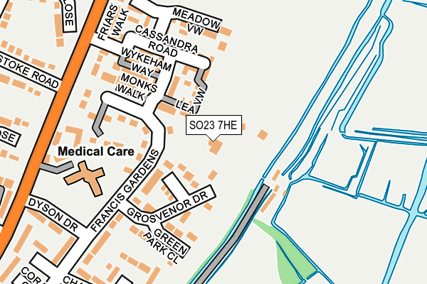 SO23 7HE map - OS OpenMap – Local (Ordnance Survey)