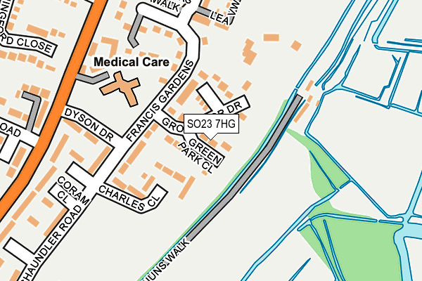 SO23 7HG map - OS OpenMap – Local (Ordnance Survey)