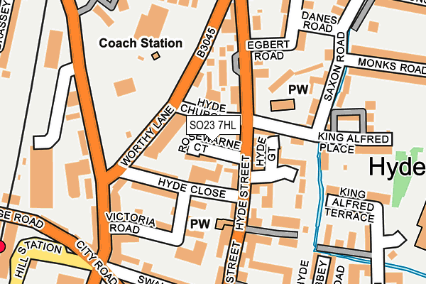 SO23 7HL map - OS OpenMap – Local (Ordnance Survey)